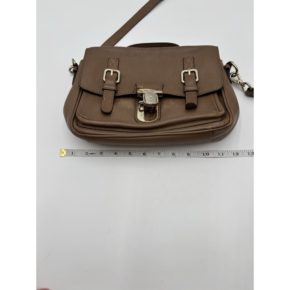 Kate Spade Lola Avenue Lia Brown Leather Satchel Crossbody Buckle Bag - Picture 11 of 13
